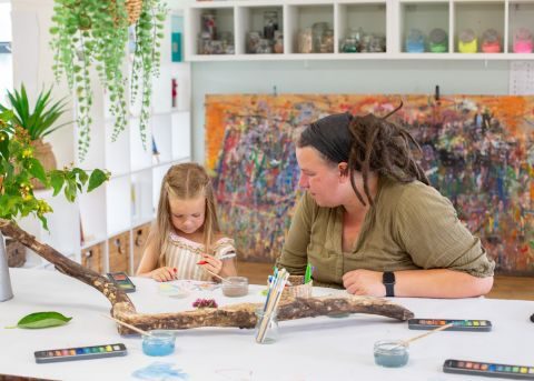 Painting with natural elements